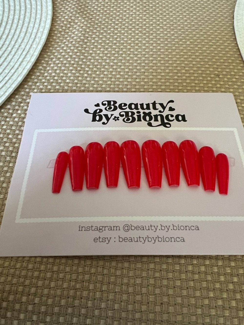 Beauty by Bionca Red Press-On Stiletto Nails